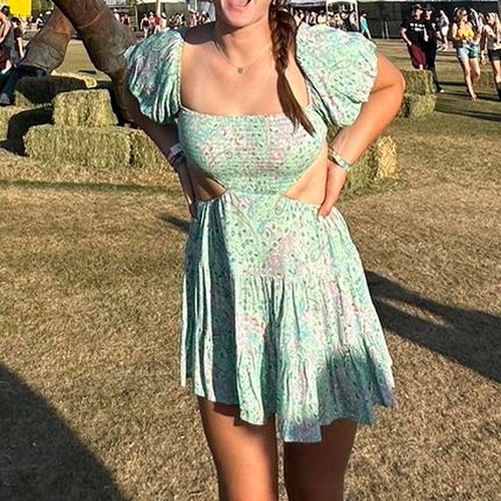 Floral Green Dress